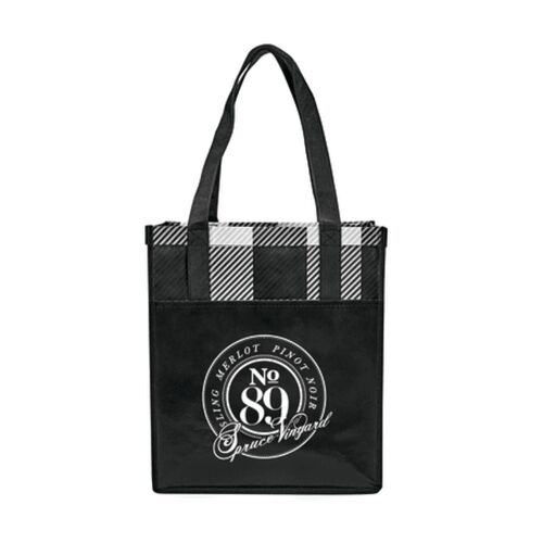 Buffalo Plaid Laminated Grocery Tote Thumbnail