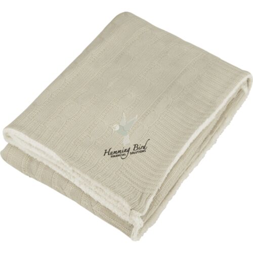 Field & Co.® Cable Knit Sherpa Blanket with Card Thumbnail