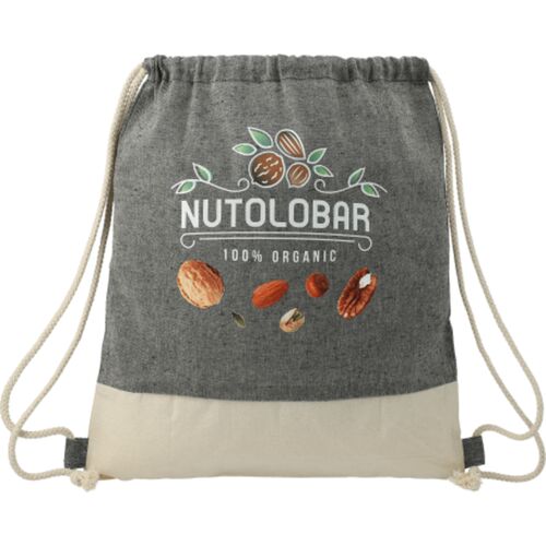 Split Recycled Cotton Drawstring Bag Thumbnail