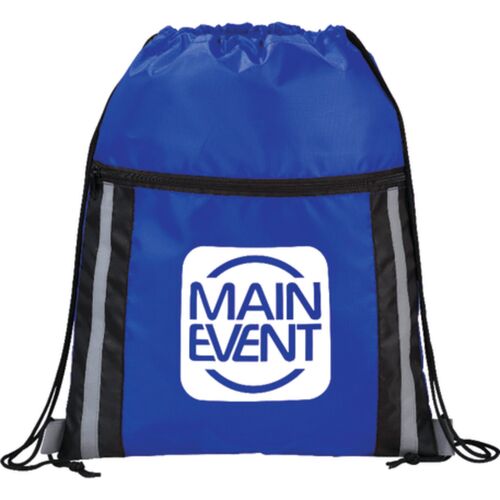 Deluxe Reflective Drawstring Bag Thumbnail