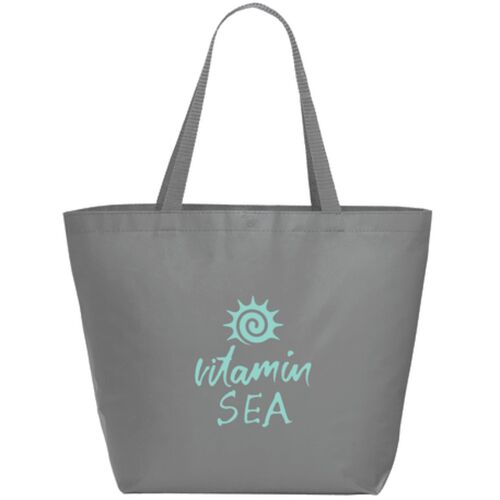 Laminated Shopper Tote w/Snap Thumbnail