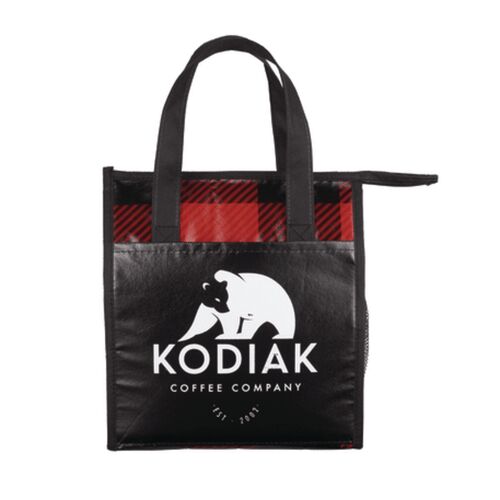 Plaid Laminated Non-Woven 9 Can Lunch Cooler Thumbnail