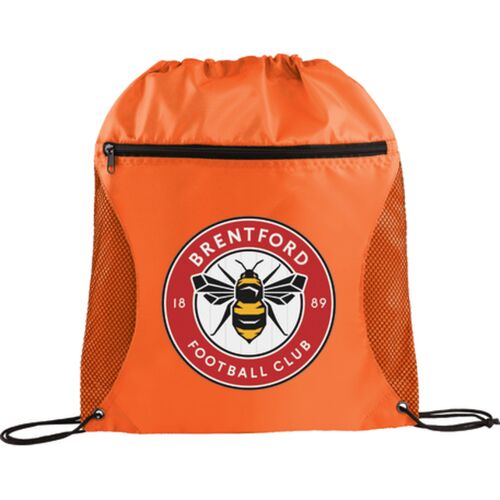 Zippered Side Mesh Drawstring Bag Thumbnail