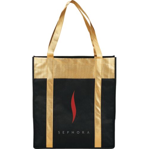 Metallic Non-Woven Shopper Tote Thumbnail