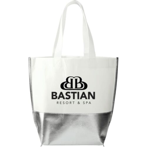 Mini Metallic Bottom Laminated Gift Tote Thumbnail